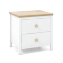 2-Drawer Nightstand with Rubber Wood Legs by LJGDeals