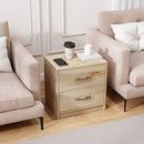2 Drawer Nightstand with Storage for Living Room by LJGDeals