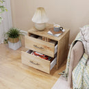 2 Drawer Nightstand with Storage for Living Room by LJGDeals