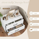 2-Drawer Stackable Horizontal Storage Cabinet Dresser Chest with Handles by LJGDeals