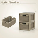 2-Drawer Storage Organizer with Wicker Patterns by DirectDeals