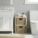 2-Drawer Storage Organizer with Wicker Patterns by LJGDeals