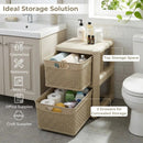 2-Drawer Storage Organizer with Wicker Patterns by LJGDeals