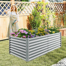 6 x 3 x 2 Feet Metal Rectangular Raised Garden Bed with Open Bottom Design by LJGDeals