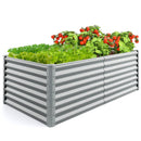 6 x 3 x 2 Feet Metal Rectangular Raised Garden Bed with Open Bottom Design by LJGDeals
