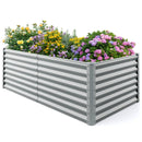 6 x 3 x 2 Feet Metal Rectangular Raised Garden Bed with Open Bottom Design by LJGDeals
