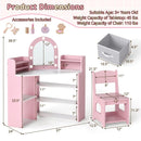 2-In-1 Kids Vanity Set with Lights for Toddlers 3+ Years Old by LJGDeals