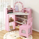 2-In-1 Kids Vanity Set with Lights for Toddlers 3+ Years Old by LJGDeals
