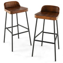 Set of 1/2 29 Inch Industrial Bar Stools with Low Back and Footrests by LJGDeals