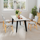 Foldable Dining Chair Set of 4 Armless Kitchen Chair with Padded Seat and Tilt Backrest