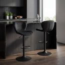 Adjustable Counter Height Chairs Set of 4 with Velvet Upholstered Backrests