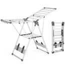 2-Layer Folding Clothes Drying Rack with 5-Level Adjustable Height by LJGDeals