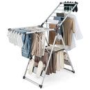 2-Layer Folding Clothes Drying Rack with 5-Level Adjustable Height by LJGDeals
