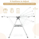 2-Layer Folding Clothes Drying Rack with 5-Level Adjustable Height by LJGDeals