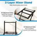 2 Layer Professional Audio Rack Mount with Adjustable Crossbars by LJGDeals