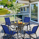Set of 2 Metal Patio Rocking Chair with Breathable Seat Fabric by LJGDeals