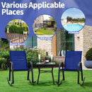 Set of 2 Metal Patio Rocking Chair with Breathable Seat Fabric by LJGDeals