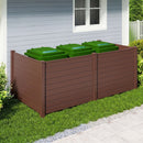 Set of 2 48 x 38 Inch Air Conditioner Fence 2 Panels with Metal Ground Stakes-Gray