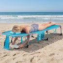 Set of 2 Tanning Chair Portable Chaise Lounge Chair with 4-Position Adjustable Backrest