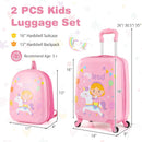 2 PCS Kid Luggage Set With Spinner Wheels for Children Boys Girls by LJGDeals