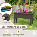 2 PCS Raised Garden Beds Self-Watering Planter Box with Detachable Legs and Drainage Hole