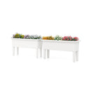 2 PCS Raised Garden Beds Self-Watering Planter Box with Detachable Legs and Drainage Hole by LJGDeals
