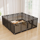16-Panel Dog Playpen 31.5" Height Indoor Outdoor Pet Gate
