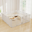 16-Panel Dog Playpen 31.5" Height Indoor Outdoor Pet Gate