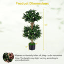2 Pack 36" Artificial Double Ball Boxwood Topiary Tree with 41 Blossoms by DirectDeals