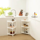 2 Pack 3-Tier Detachable Floor Corner Shower Shelf with Drainage Holes-White by LJGDeals