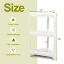 2 Pack 3-Tier Detachable Floor Corner Shower Shelf with Drainage Holes-White by LJGDeals
