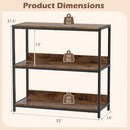2-Pack 3-Tier Industrial Bookshelf with Metal Frame by LJGDeals