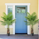 2 Pack 4.2 Feet Tall Artificial Palm Paradise Plant Large Fake Potted Tree-Green by LJGDeals