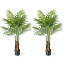 2 Pack 4.2 Feet Tall Artificial Palm Paradise Plant Large Fake Potted Tree-Green by LJGDeals