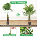 2 Pack 4.2 Feet Tall Artificial Palm Paradise Plant Large Fake Potted Tree-Green by LJGDeals