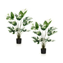 2 Pack 4 Feet Artificial Monstera Deliciosa Plants for Home Office by LJGDeals
