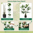 2 Pack 4 Feet Artificial Monstera Deliciosa Plants for Home Office by DirectDeals