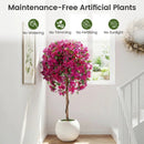 2 Pack Artificial Azalea Trees Faux Floral Plants with Vivid Blooming Flowers by LJGDeals