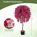 2 Pack Artificial Azalea Trees Faux Floral Plants with Vivid Blooming Flowers by DirectDeals