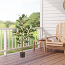 2 Pack 4.3 Feet Tall Artificial Bird of Paradise Plant Fake Banana Leaf-Green by LJGDeals