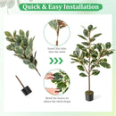 2 Pack 4.3 Feet Tall Artificial Bird of Paradise Plant Fake Banana Leaf-Green by LJGDeals