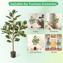 2 Pack 4.3 Feet Tall Artificial Bird of Paradise Plant Fake Banana Leaf-Green by LJGDeals