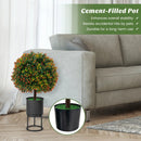 2-Pack Artificial Boxwood Topiary Ball Tree with Orange Fruit by LJGDeals