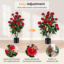 Artificial Camellia Tree in Cement Pot - 35.5" (2-Pack) by DirectDeals