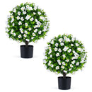 Artificial Eucalyptus Topiary Trees with Cement Planter (2-Pack) by DirectDeals
