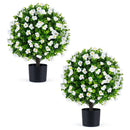 Artificial Eucalyptus Topiary Trees with Cement Planter (2-Pack) by LJGDeals