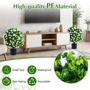 Artificial Eucalyptus Topiary Trees with Cement Planter (2-Pack) by LJGDeals