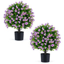 Artificial Eucalyptus Topiary Trees with Cement Planter (2-Pack) by DirectDeals
