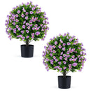 Artificial Eucalyptus Topiary Trees with Cement Planter (2-Pack) by LJGDeals