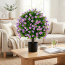 Artificial Eucalyptus Topiary Trees with Cement Planter (2-Pack) by LJGDeals